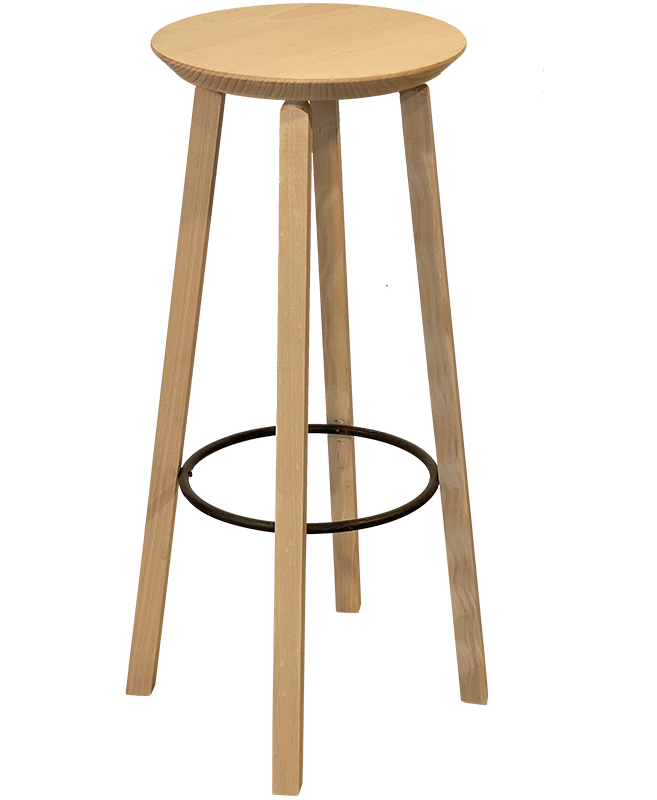 Tabouret bois - Rond - cercle DESIGN - Snack bar